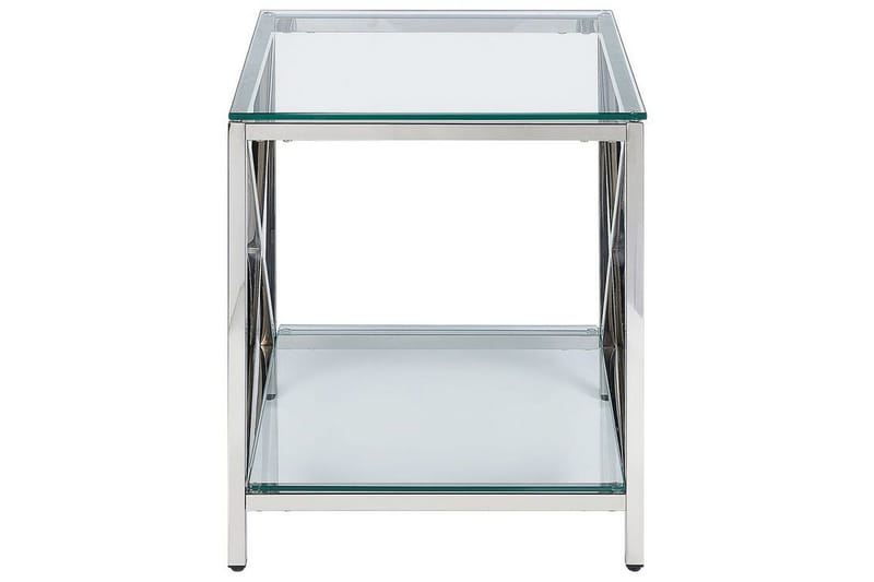 Fidelina Sidobord 45 cm - Silver/Transparent - Möbler - Bord & matgrupper - Avlastningsbord - Lampbord