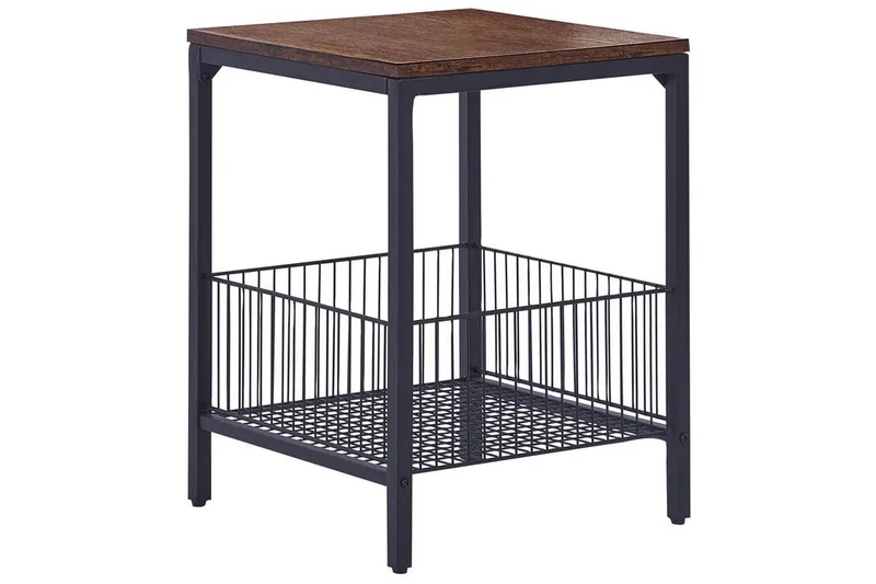 Fintan Sidobord 40 cm, Svart/Mörkt trä