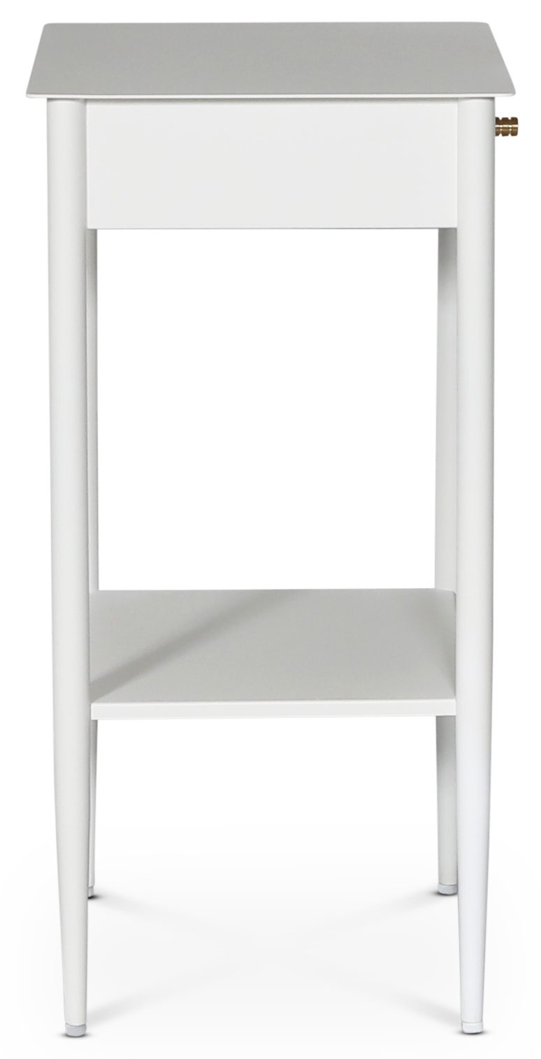 Flash sängbord - Vit metall / Mässing - Vit - Möbler - Bord & matgrupper - Avlastningsbord - Sängbord & nattduksbord