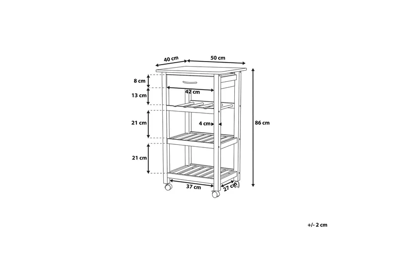 Foggia Serveringsbord 50 cm - Svart - Möbler - Bord & matgrupper - Avlastningsbord