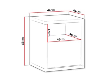 Fonti Sängbord 47 cm - Brun|svart - Möbler - Bord & matgrupper - Avlastningsbord - Sängbord & nattduksbord