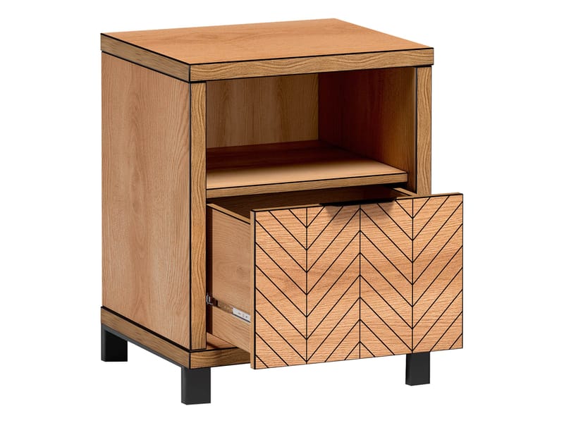 Fonti Sängbord 47 cm - Brun|svart - Möbler - Bord & matgrupper - Avlastningsbord - Sängbord & nattduksbord