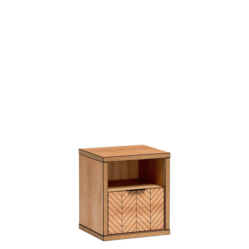 Fonti Sängbord 47 cm, Brun|svart