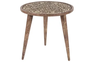 Freida Satsbord 45 cm - Mörkt trä/Guld - Möbler - Bord & matgrupper - Avlastningsbord - Satsbord