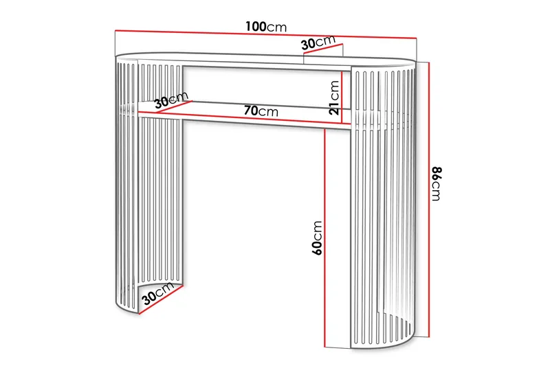 Friend Konsollbord 100 cm - Guld/Beige - Möbler - Bord & matgrupper - Avlastningsbord - Hallbord