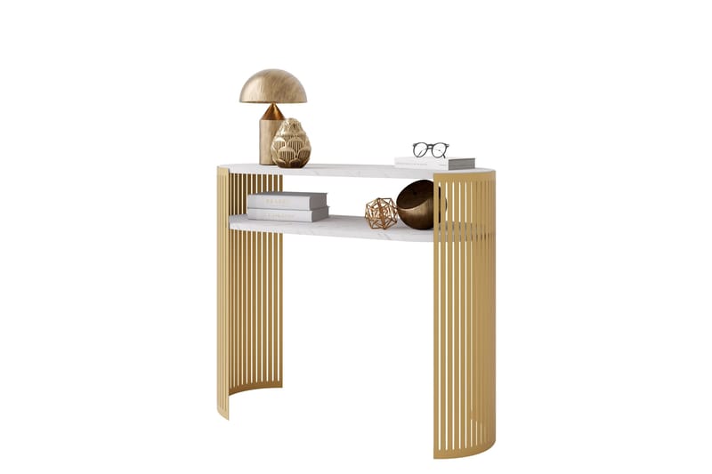 Friend Konsollbord 100 cm - Guld/Vit - Möbler - Bord & matgrupper - Avlastningsbord - Hallbord