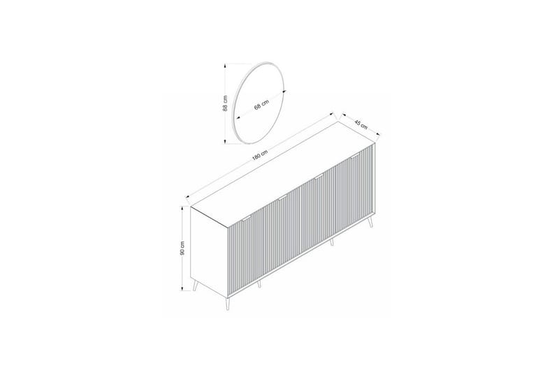 Fruitland Konsollbord 180 cm - Sand - Möbler - Bord & matgrupper - Avlastningsbord - Hallbord