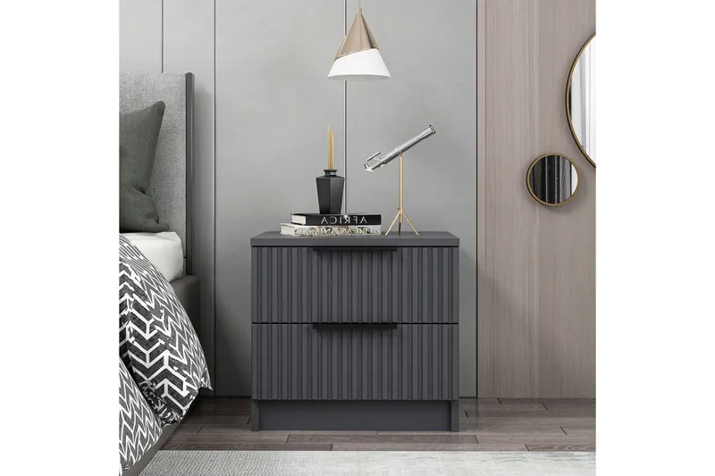 Fruitland Sängbord 50 cm - Antracit - Möbler - Bord & matgrupper - Avlastningsbord - Sängbord & nattduksbord