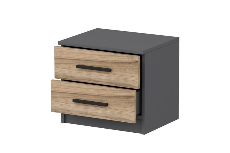 Fruitland Sängbord 50 cm - Valnöt/Antracit - Möbler - Bord & matgrupper - Avlastningsbord - Sängbord & nattduksbord