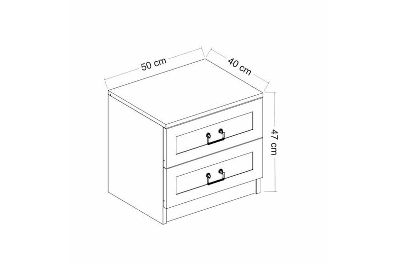 Fruitland Sängbord 54 cm - Vit - Möbler - Bord & matgrupper - Avlastningsbord - Sängbord & nattduksbord