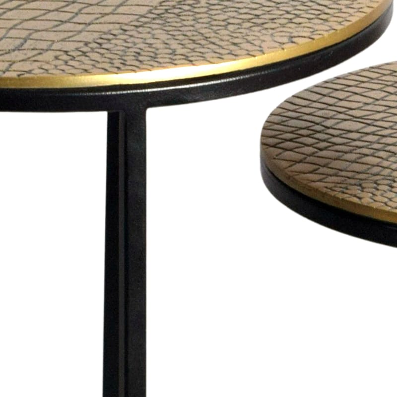 Galela Satsbord 40 cm Set om 2 - Guld och svart - Möbler - Bord & matgrupper - Avlastningsbord - Satsbord