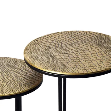 Galela Satsbord 40 cm Set om 2 - Guld och svart - Möbler - Bord & matgrupper - Avlastningsbord - Satsbord