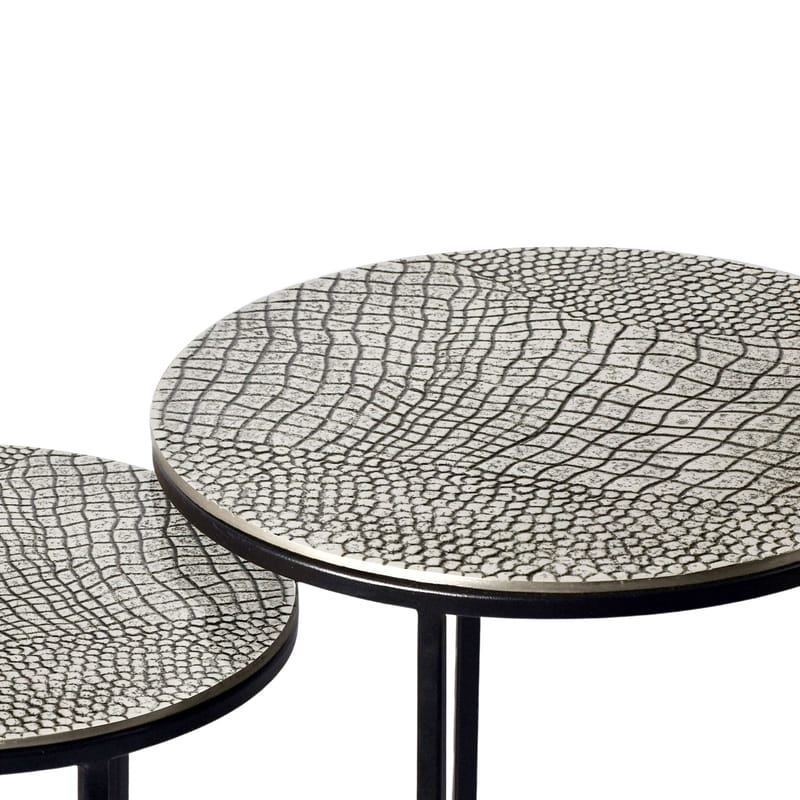 Galela Satsbord 40 cm Set om 2 - Silver och svart - Möbler - Bord & matgrupper - Avlastningsbord - Satsbord