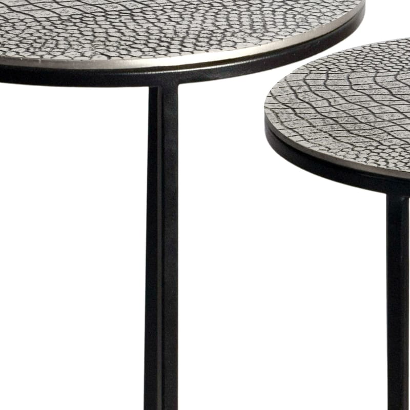 Galela Satsbord 40 cm Set om 2 - Silver och svart - Möbler - Bord & matgrupper - Avlastningsbord - Satsbord