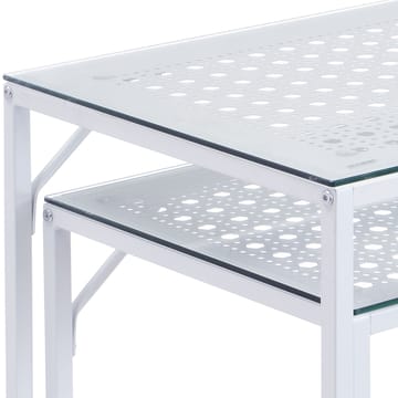 Galora Konsolbord 100 cm Set om 2 - Transparent och matt vit - Möbler - Bord & matgrupper - Avlastningsbord - Satsbord