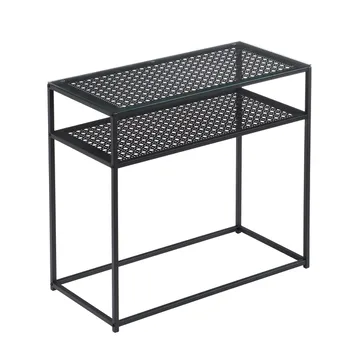 Galuna Konsolbord 80 cm - Transparent och mattsvart - Möbler - Bord & matgrupper - Avlastningsbord - Hallbord