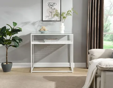 Galuna Konsolbord 80 cm - Transparent och vit - Möbler - Bord & matgrupper - Avlastningsbord - Hallbord