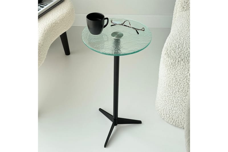 Giada Sidobord 25 cm - Transparent/Svart - Möbler - Bord & matgrupper - Avlastningsbord - Lampbord