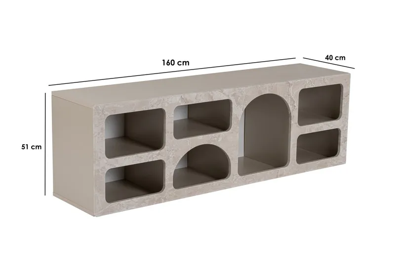 Giana Konsollbord 160 cm - Travertine/Sandsten - Förvaring - Förvaringsmöbler - Sideboard & skänk