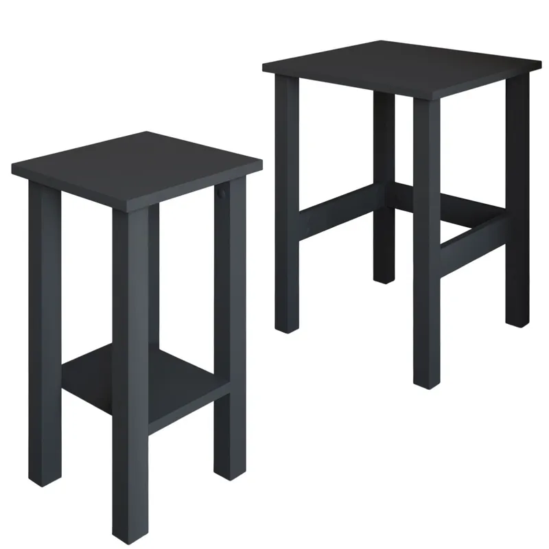 Ginallie Sidobord set 45x60 cm, Antracit