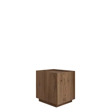 Glenor Sängbord & Nattduksbord 50x45 cm med Trä- och Valnötsutseende - Brun - Möbler - Bord & matgrupper - Avlastningsbord - Sängbord & nattduksbord