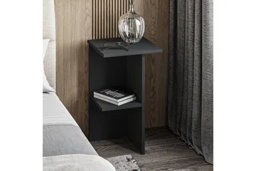 Gwyneth Sängbord 36 cm, Förvaring med Hyllor - Antracit - Möbler - Bord & matgrupper - Avlastningsbord - Sängbord & nattduksbord