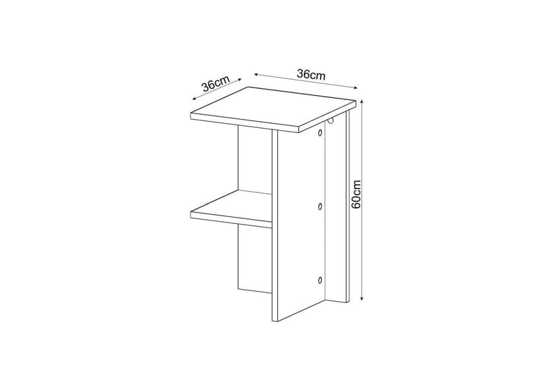 Gwyneth Sängbord 36 cm - Brun - Möbler - Bord & matgrupper - Avlastningsbord - Sängbord & nattduksbord