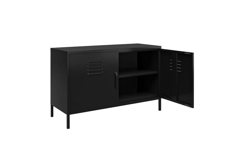 Högskåp Mission District 100x40x64 cm, Svart - 100x40x64 cm, Svart - Förvaring - Skåp - Förvaringsskåp