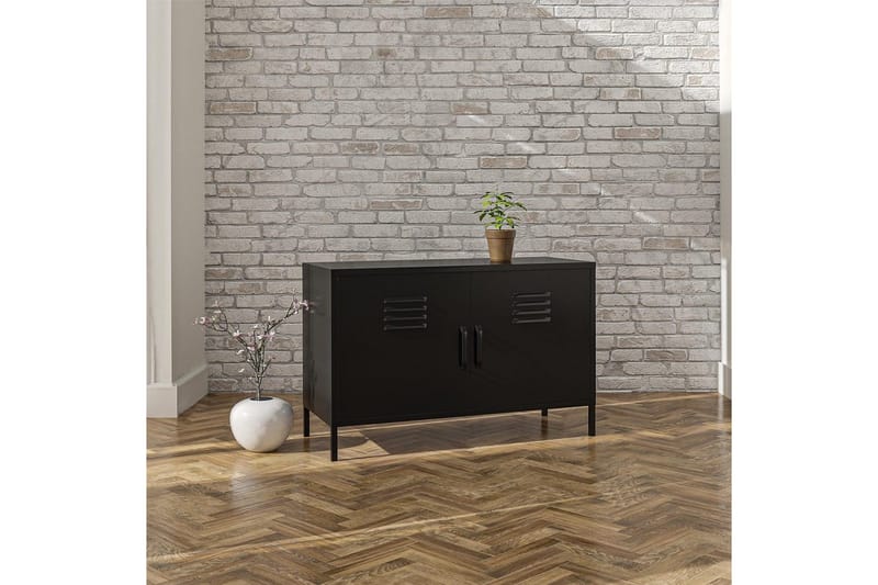 Högskåp Mission District 100x40x64 cm, Svart - 100x40x64 cm, Svart - Förvaring - Skåp - Förvaringsskåp