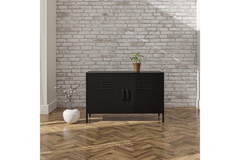 Högskåp Mission District 100x40x64 cm, Svart - 100x40x64 cm, Svart - Förvaring - Skåp - Förvaringsskåp