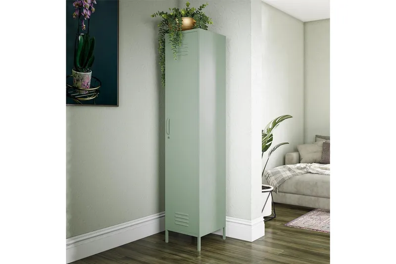 Högskåp Mission District 38x40x185 cm, Blekt Grön - 38x40x185 cm, Blekt Grön - Förvaring - Skåp - Förvaringsskåp - Omklädningsskåp