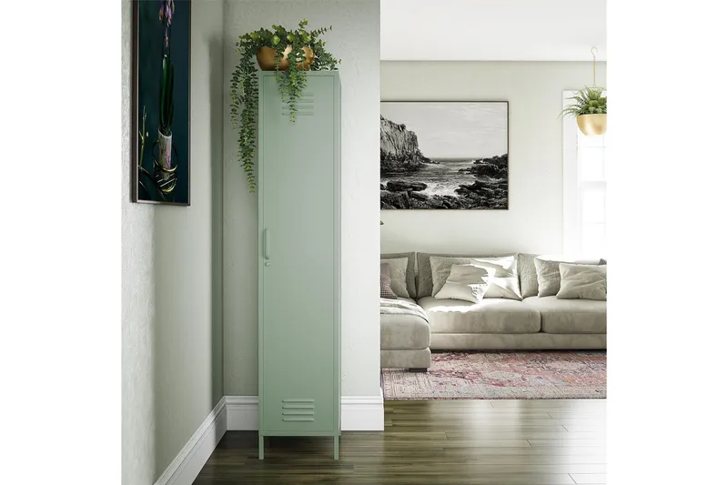 Högskåp Mission District 38x40x185 cm, Blekt Grön - 38x40x185 cm, Blekt Grön - Förvaring - Skåp - Förvaringsskåp - Omklädningsskåp