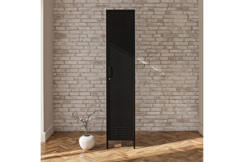 Högskåp Mission District 38x40x185 cm, Svart - 38x40x185 cm, Svart - Möbler - Bord & matgrupper - Avlastningsbord - Hallbord