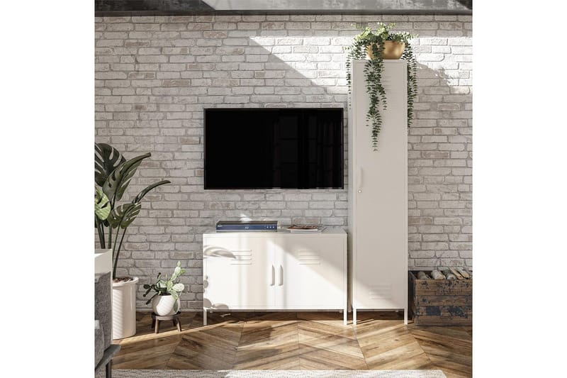 Högskåp Mission District 38x40x185 cm, Vit - 38x40x185 cm, Vit - Förvaring - Skåp - Förvaringsskåp - Omklädningsskåp