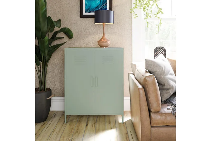 Högskåp Mission District 40x80x102 cm, Blekt Grön - 40x80x102 cm, Blekt Grön - Möbler - Bord & matgrupper - Avlastningsbord - Hallbord