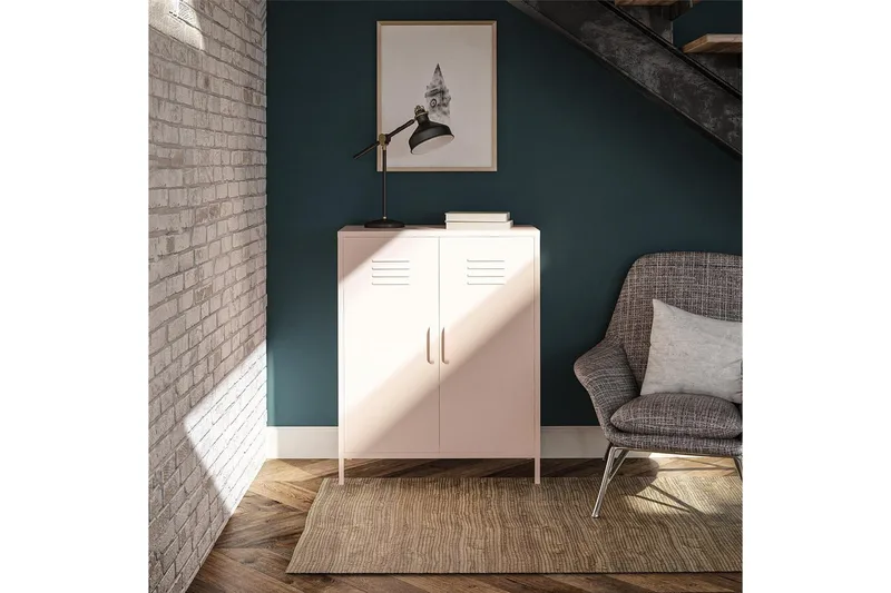Högskåp Mission District 40x80x102 cm, Rosa - 40x80x102 cm, Rosa - Möbler - Bord & matgrupper - Avlastningsbord - Hallbord