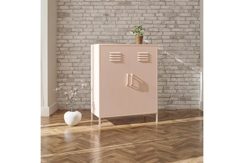 Högskåp Mission District 40x80x102 cm, Rosa - 40x80x102 cm, Rosa - Möbler - Bord & matgrupper - Avlastningsbord - Hallbord