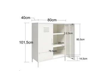 Högskåp Mission District 40x80x102 cm, Rosa - 40x80x102 cm, Rosa - Förvaring - Skåp - Förvaringsskåp
