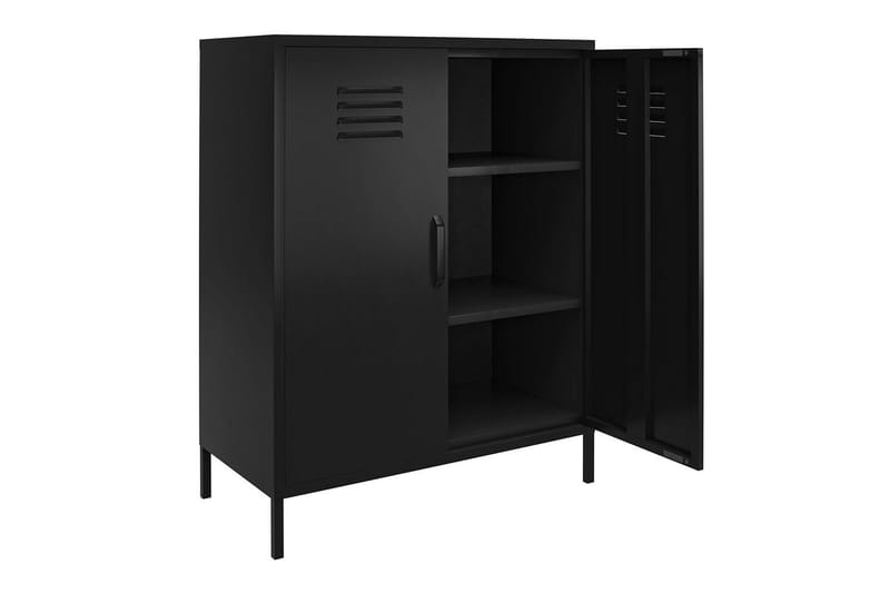 Högskåp Mission District 40x80x102 cm, Svart - 40x80x102 cm, Svart - Förvaring - Skåp - Förvaringsskåp