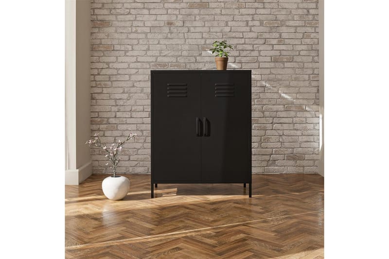 Högskåp Mission District 40x80x102 cm, Svart - 40x80x102 cm, Svart - Förvaring - Skåp - Förvaringsskåp