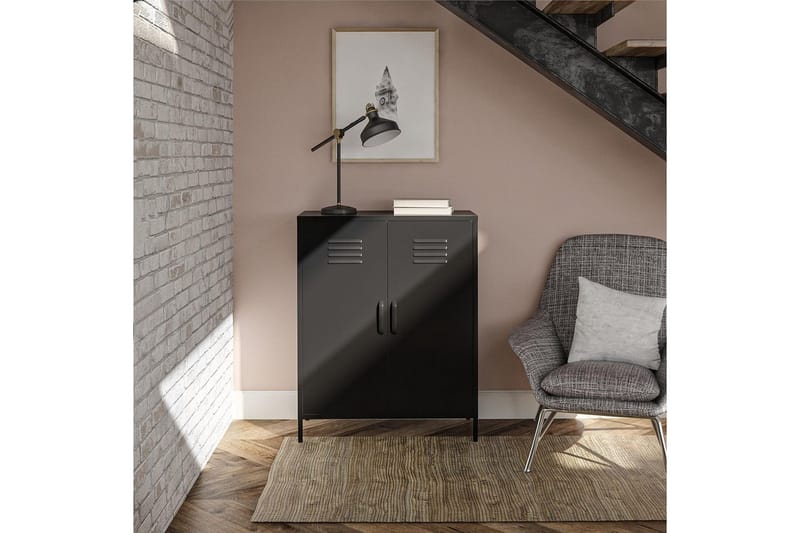 Högskåp Mission District 40x80x102 cm, Svart - 40x80x102 cm, Svart - Förvaring - Skåp - Förvaringsskåp