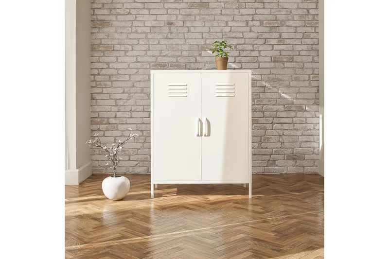 Högskåp Mission District 40x80x102 cm, Vit - 40x80x102 cm, Vit - Möbler - Bord & matgrupper - Avlastningsbord - Hallbord