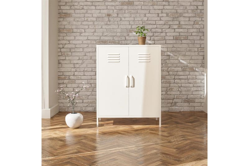 Högskåp Mission District 40x80x102 cm, Vit - 40x80x102 cm, Vit - Möbler - Bord & matgrupper - Avlastningsbord - Hallbord