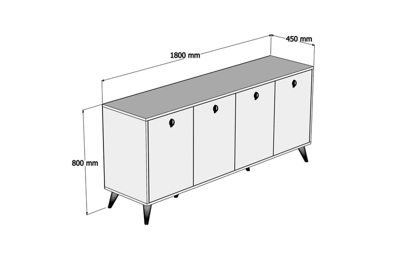 Athodna Konsollbord 180 cm - Mörkbrun/Vit - Hallbord - Konsolbord & sidobord