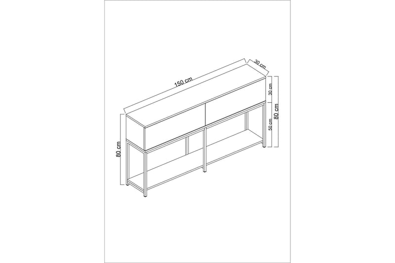 Dorlord Konsollbord 150 cm - Svart/Guld - Hallbord - Konsolbord & sidobord