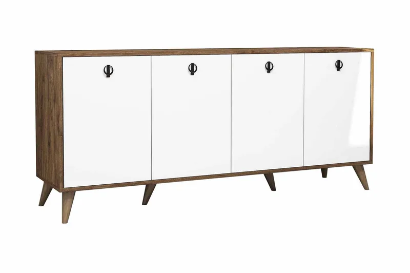 Konsollbord Athodna Konsollbord 180 cm Vit, Mörkbrun, undefined