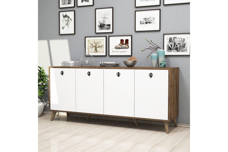 Konsollbord Athodna Konsollbord 180 cm Vit, Mörkbrun - Möbler - Bord & matgrupper - Avlastningsbord - Hallbord