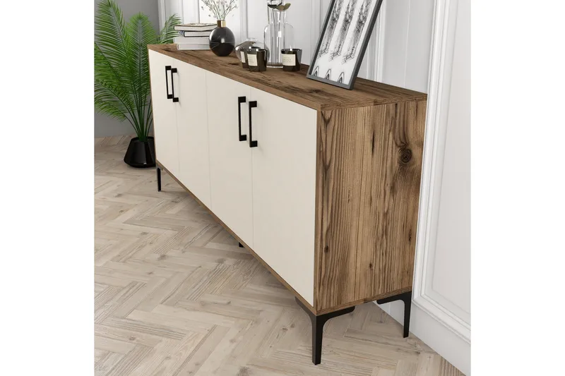 Levents Avlastningsbord 180 cm - Valnöt/Krämvit - Möbler - Bord & matgrupper - Avlastningsbord - Hallbord