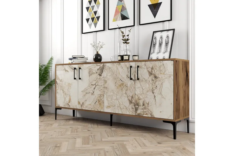 Levents Avlastningsbord 180 cm - Valnöt/Vit - Möbler - Bord & matgrupper - Avlastningsbord - Hallbord