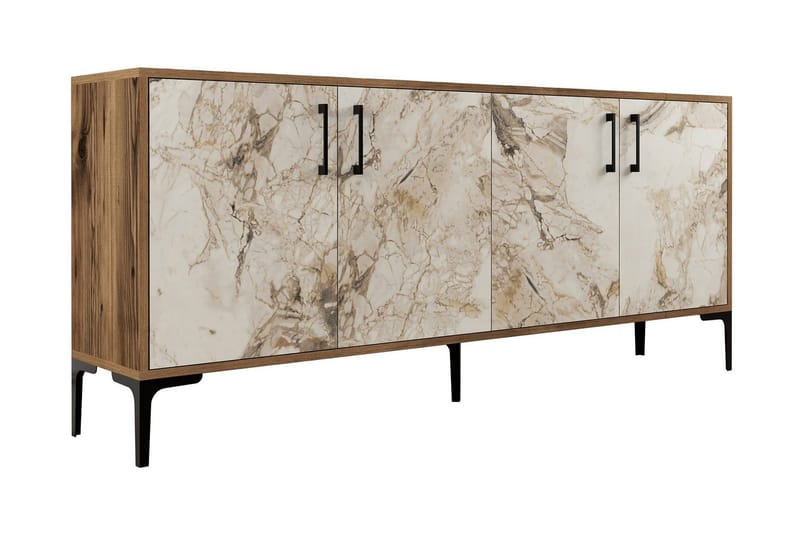 Levents Avlastningsbord 180 cm, Valnöt/Vit